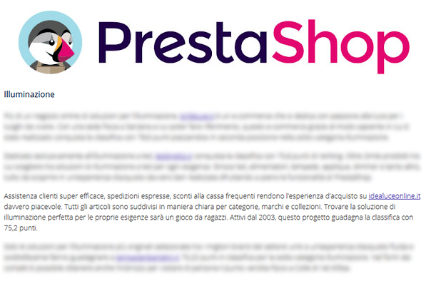 I migliori 3 siti di illuminazione-italiani secondo Prestashop